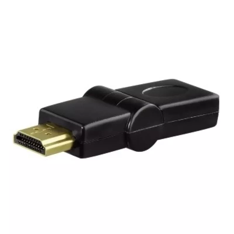 Hama Adaptador compacto ficha HDMI - conector fêmea HDMI, articulável, preto