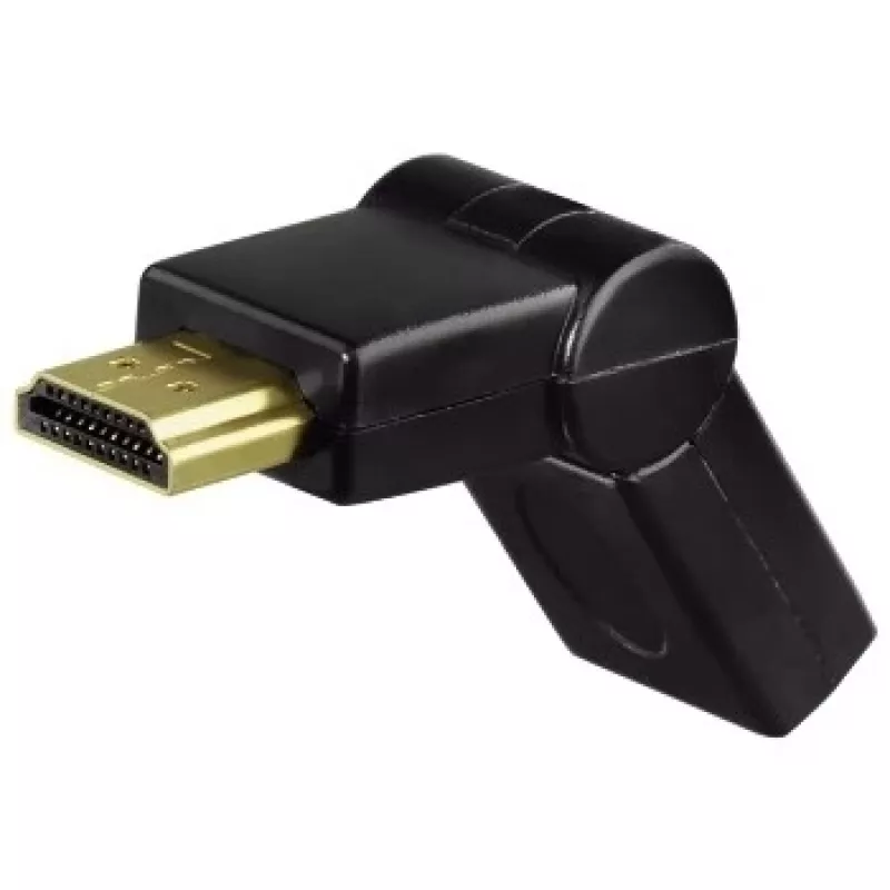 Hama Adaptador compacto ficha HDMI - conector fêmea HDMI, articulável, preto