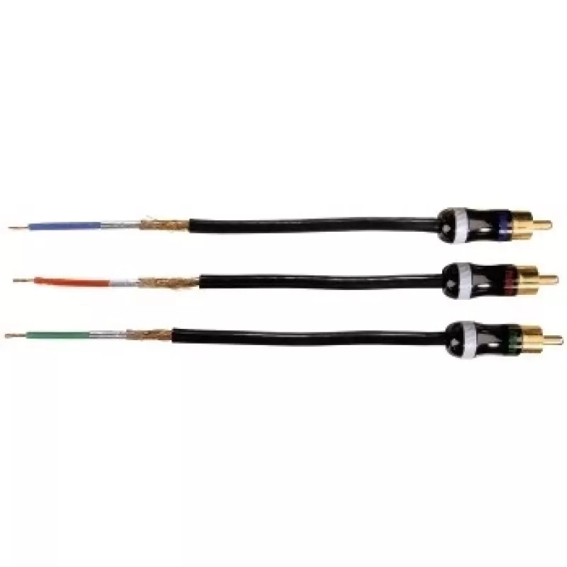 Hama Cabo YUV ProClass, 3 RCA - 3 RCA, metal, 1,5 m Cabo de vídeo componente (YPbPr) 3 x RCA preto