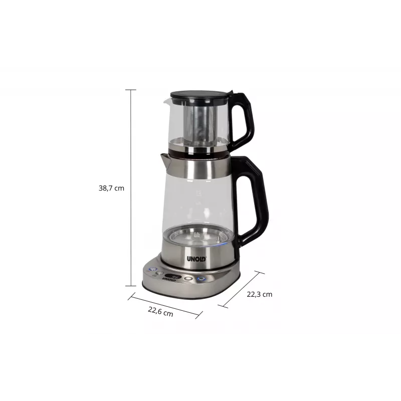 Unold 18215 Samovar Selin chaleira elétrica 1,7 L 1800 W aço inoxidável