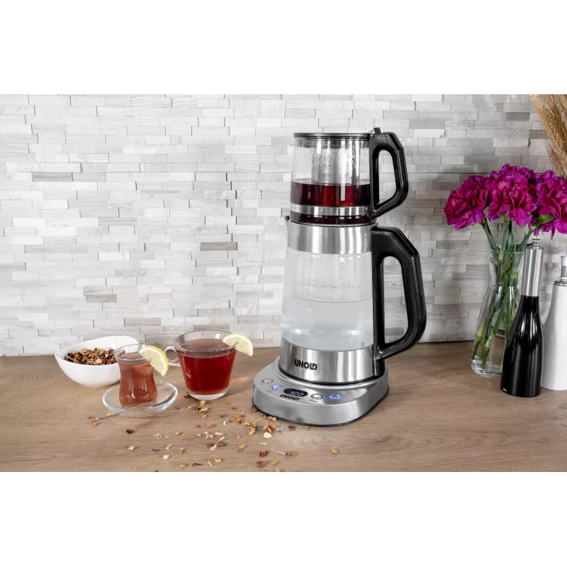 Unold 18215 Samovar Selin chaleira elétrica 1,7 L 1800 W aço inoxidável