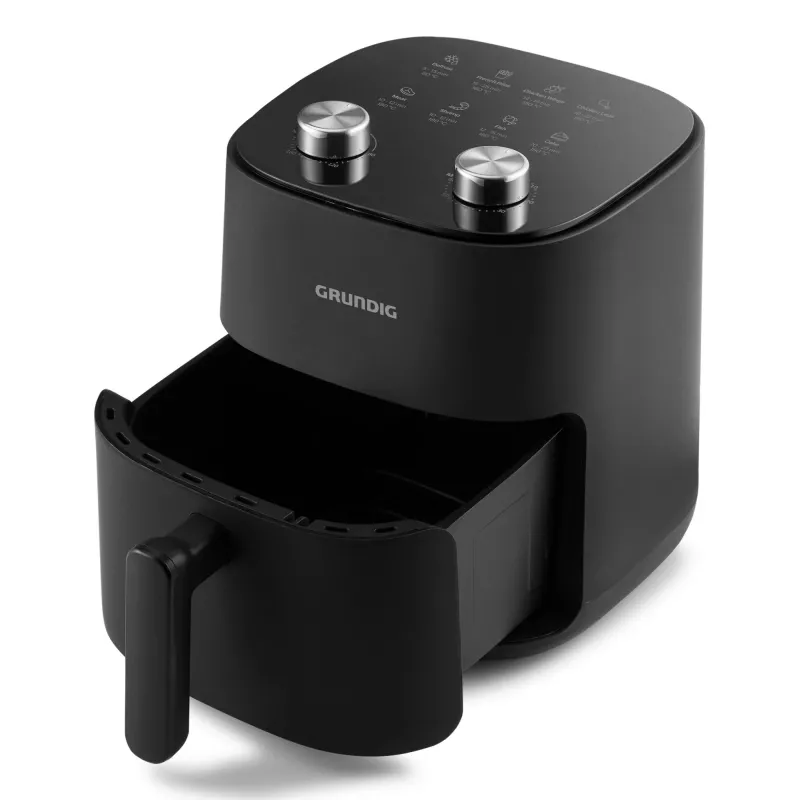 Grundig FRY 6321 L Single 4,7 L aparelho vertical 1500 W fritadeira de ar quente preto