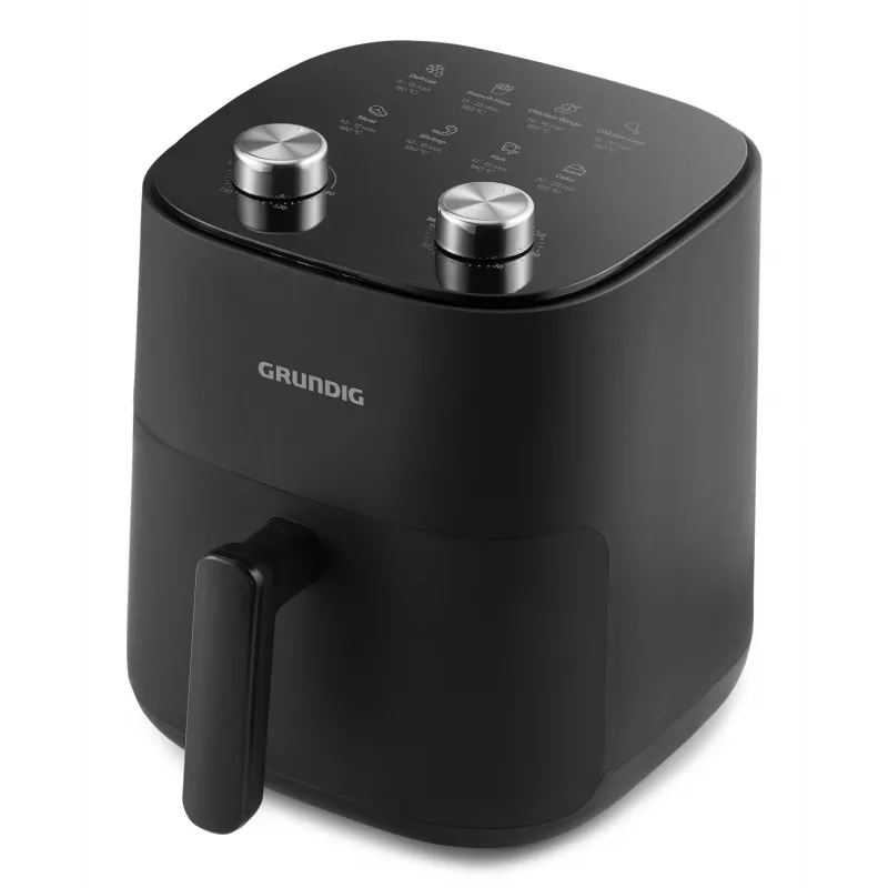 Grundig FRY 6321 L Single 4,7 L aparelho vertical 1500 W fritadeira de ar quente preto