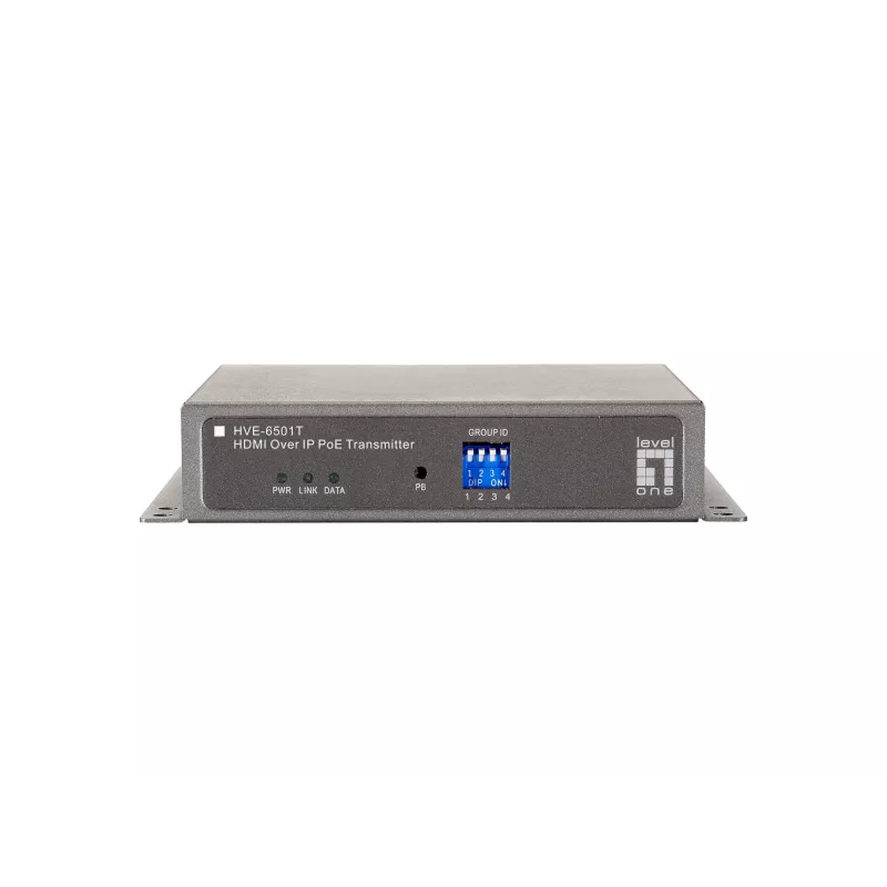 LevelOne transmissor HDMI over IP PoE, 1920 x 1080 píxeis, transmissor AV, cinzento, HDCP