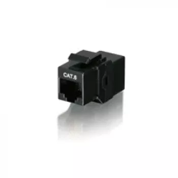 Equip acoplador em linha Keystone Cat.6 não blindado, preto, dourado, 15 mm, 33 mm, 20 mm, 75 g