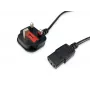 Cabo de alimentação Equip 112300 preto 2 m BS 1363 conector fêmea C13