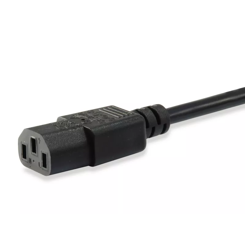 Cabo de alimentação de alta qualidade Equip, C13 para Schuko, 3,0 m, 3 m, IEC C13, CEE7/7, H05VV-F3G, 250 V, 10 A