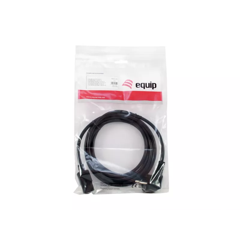 Cabo de alimentação de alta qualidade Equip, C13 para Schuko, 3,0 m, 3 m, IEC C13, CEE7/7, H05VV-F3G, 250 V, 10 A