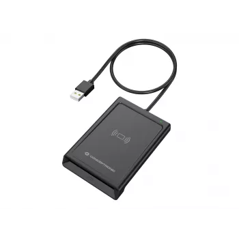 Leitor de cartões Smart-ID de interface dupla Conceptronic BIAN11B, USB 2.0, Near Field Communication (NFC), 1 m, preto, 100 g