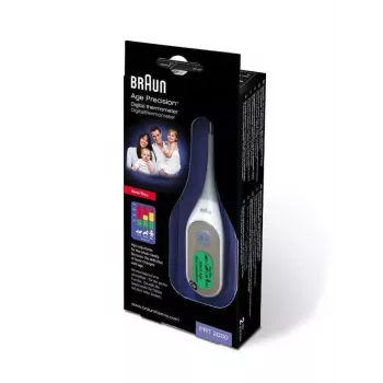 Termómetro digital de contacto corporal Braun PRT2000 azul, branco antebraço
