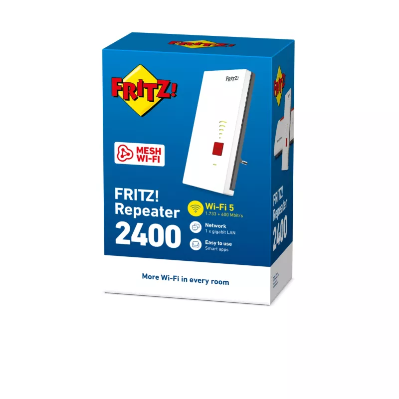 Extensor de alcance Wi-Fi AVM FRITZ!Repeater 2400 Edition International — 1733 Mbit/s, 1× Gigabit Ethernet, IEEE 802.11ac/n