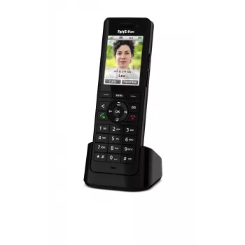 Telefone sem fios DECT AVM FRITZ! X6 preto — alta-voz, atendedor de chamadas, identificação de chamadas, agenda telefónica com 100 entradas