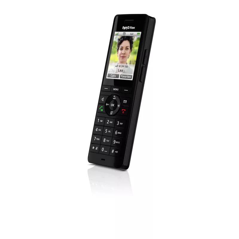 Telefone sem fios DECT AVM FRITZ! X6 preto — alta-voz, atendedor de chamadas, identificação de chamadas, agenda telefónica com 100 entradas