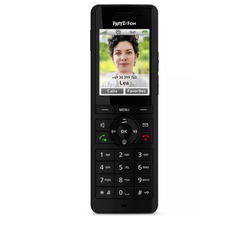 Telefone sem fios DECT AVM FRITZ! X6 preto — alta-voz, atendedor de chamadas, identificação de chamadas, agenda telefónica com 100 entradas