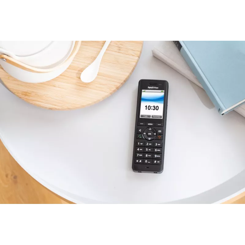 Telefone sem fios DECT AVM FRITZ! X6 preto — alta-voz, atendedor de chamadas, identificação de chamadas, agenda telefónica com 100 entradas