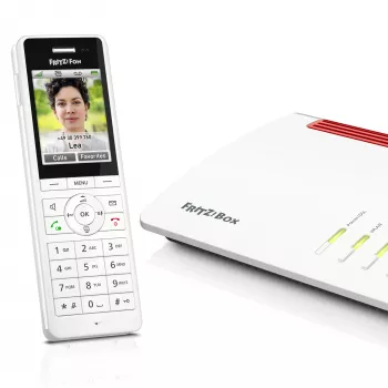 Telefone sem fios DECT FRITZ X6 branco International — alta-voz, atendedor de chamadas, agenda telefónica com 100 entradas