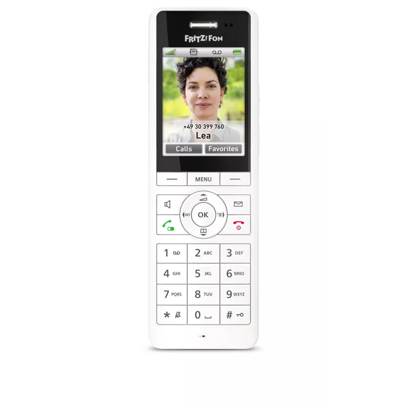 Telefone sem fios DECT FRITZ X6 branco International — alta-voz, atendedor de chamadas, agenda telefónica com 100 entradas
