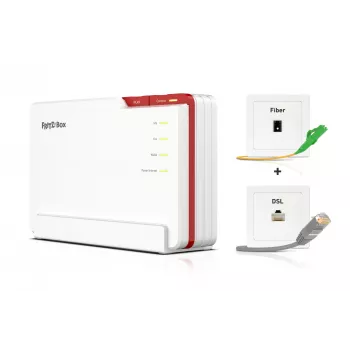 Box FRITZ! 5690 Pro International Router Wi-Fi 2,5 Gigabit Ethernet Tri-Band (2,4 GHz / 5 GHz / 6 GHz) branco
