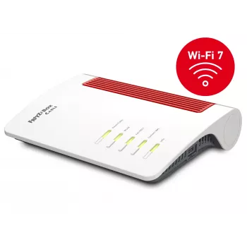 FRITZ!Box 6670 Cabo Edition International Router Wi-Fi 2,5 Gigabit Ethernet Dualband (2,4 GHz / 5 GHz) vermelho, branco