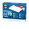 FRITZ!Box 6670 Cabo Edition International Router Wi-Fi 2,5 Gigabit Ethernet Dualband (2,4 GHz / 5 GHz) vermelho, branco