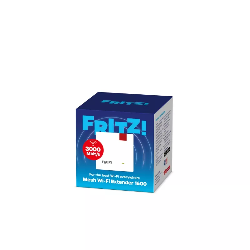 Repeater Mesh Wi-Fi Extender 1600 (FRITZ 1200 AX International) Repeater de rede branco 10, 100, 1000 Mbit/s