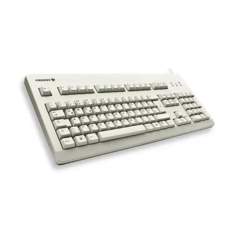Teclado mecânico full-size CHERRY G80-3000 USB QWERTY UK English cinzento, 105 teclas, cabo de 1,75 m