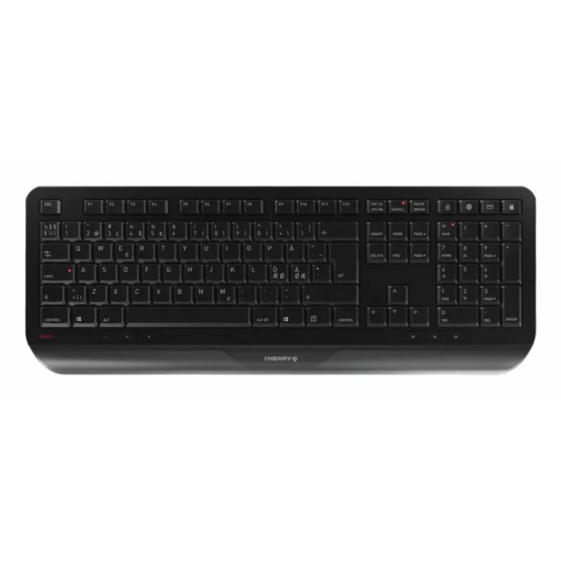 CHERRY GENTIX DESKTOP, Full-size (100%), sem fios, RF Wireless, QWERTY, preto, rato incluído