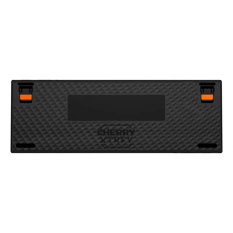 Teclado gaming mecânico Cherry K5 Pro TMR Compact – layout 65%, QWERTZ, iluminação RGB, cabo USB, cabo de 2 m, preto/laranja