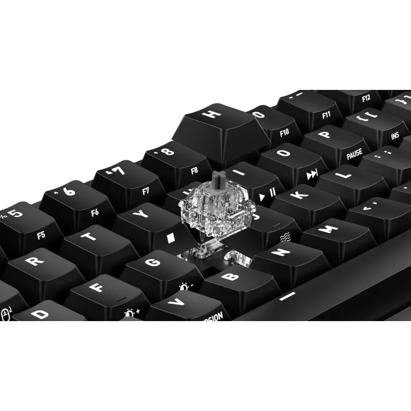 Teclado gaming mecânico Cherry K5 Pro TMR Compact – layout 65%, QWERTZ, iluminação RGB, cabo USB, cabo de 2 m, preto/laranja