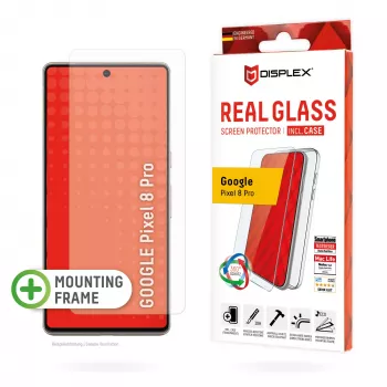 Displex película protetora de ecrã + capa para Google Pixel 8 Pro, moldura de montagem Eco, anti-riscos
