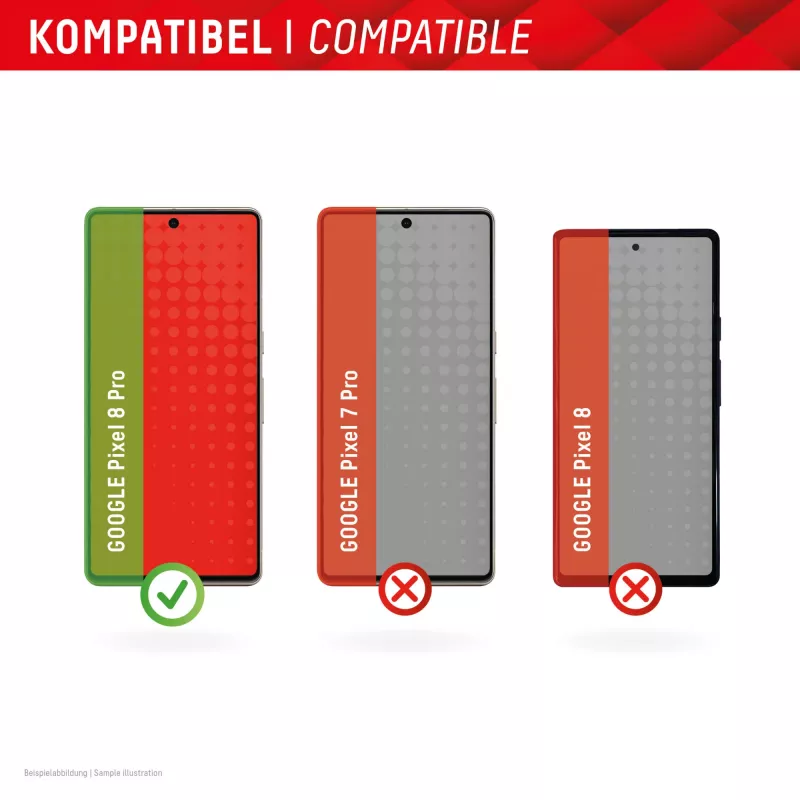 Displex película protetora de ecrã + capa para Google Pixel 8 Pro, moldura de montagem Eco, anti-riscos