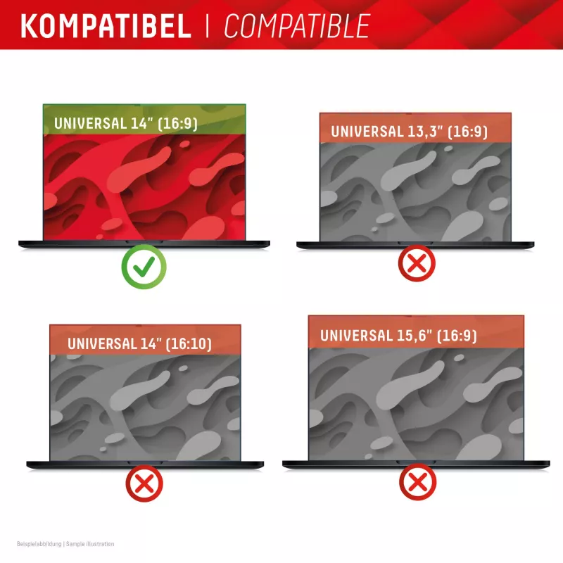 Displex PRIVACY SAFE filtro de privacidade removível de 2 vias para portátil/notebook (sem moldura/frameless) 14'' (16:9)