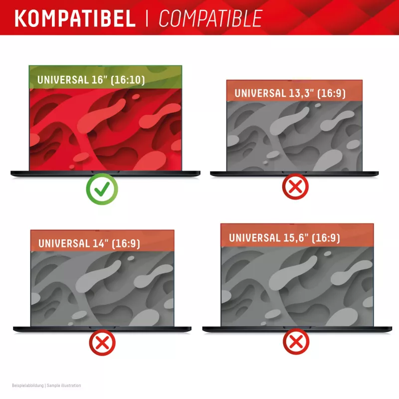 Displex PRIVACY SAFE filtro de privacidade removível de 2 vias para portátil/notebook (sem moldura/frameless) 16'' (16:10)