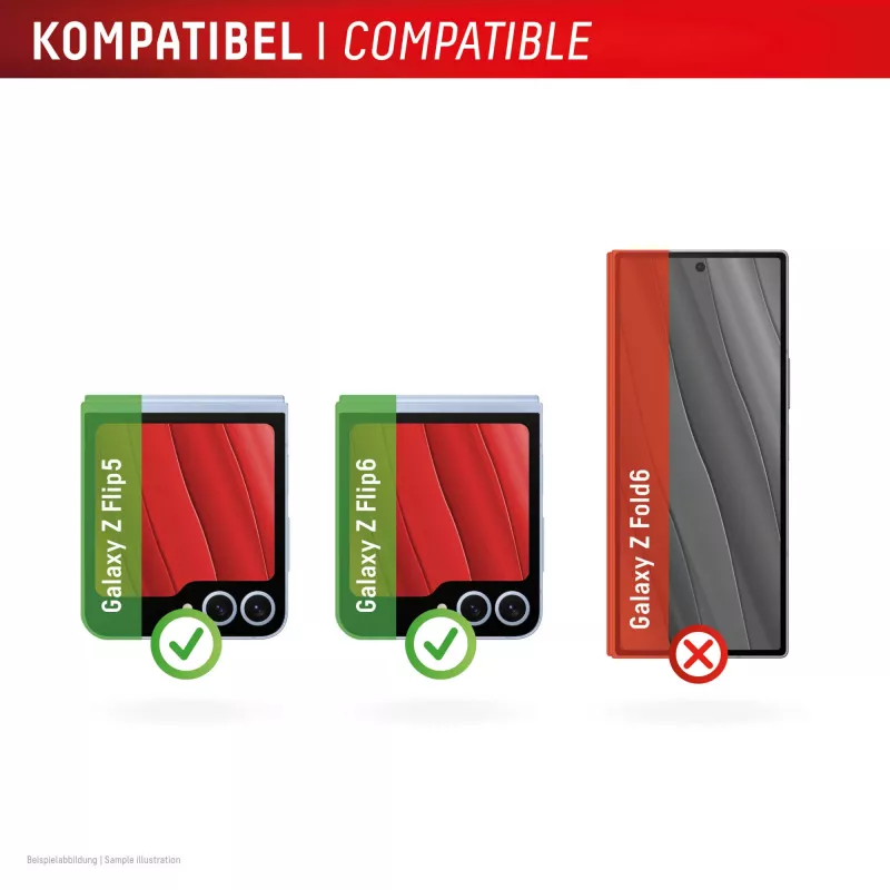 Displex Smart Glass película protetora de ecrã para Samsung Galaxy Z Flip5/Z Flip6 (02024)