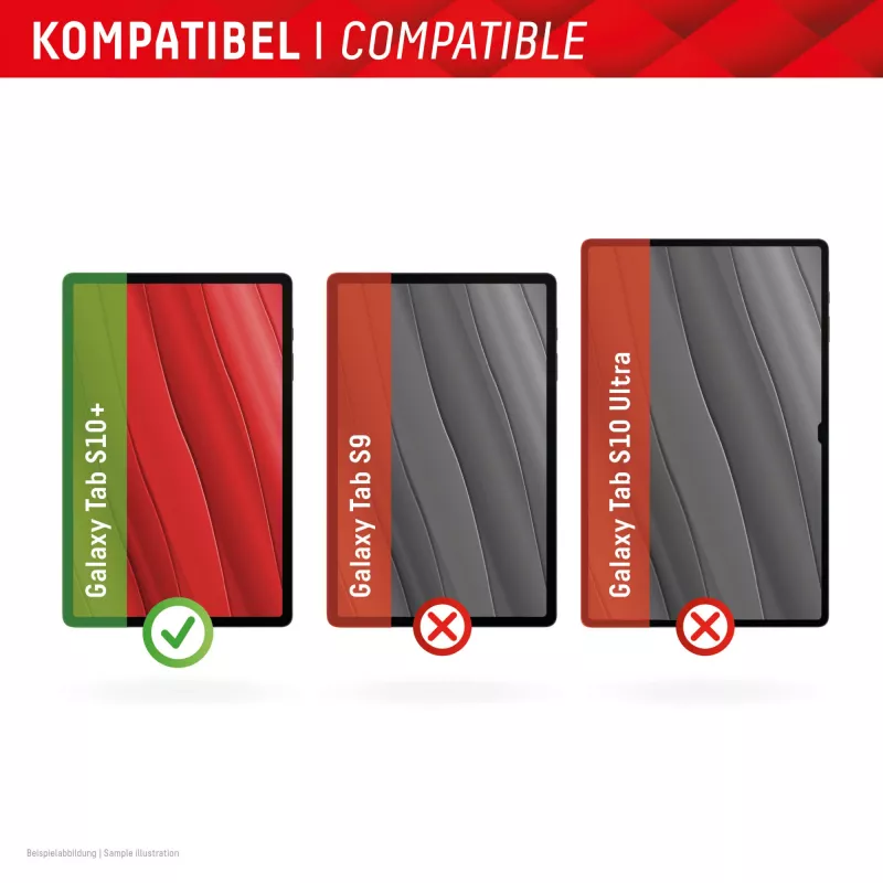 Displex Tablet Glass (9H) para Samsung Galaxy Tab S10+, moldura de montagem Eco, inquebrável