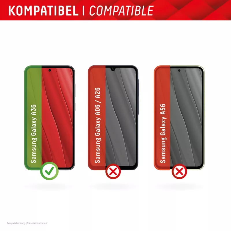 Displex Smart Glass (9H) para Samsung Galaxy A36, autocolante de montagem, inquebrável