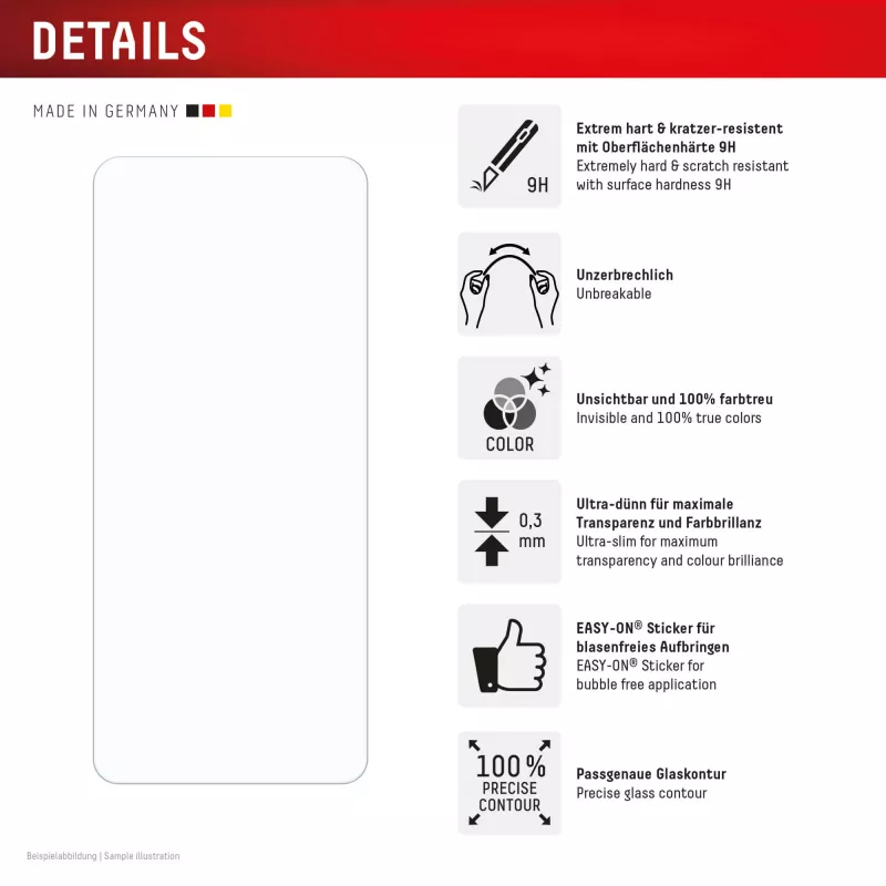 e.v.i. DISPLEX Smart Glass para Xiaomi Redmi 15C — película de vidro temperado, modelo 02198