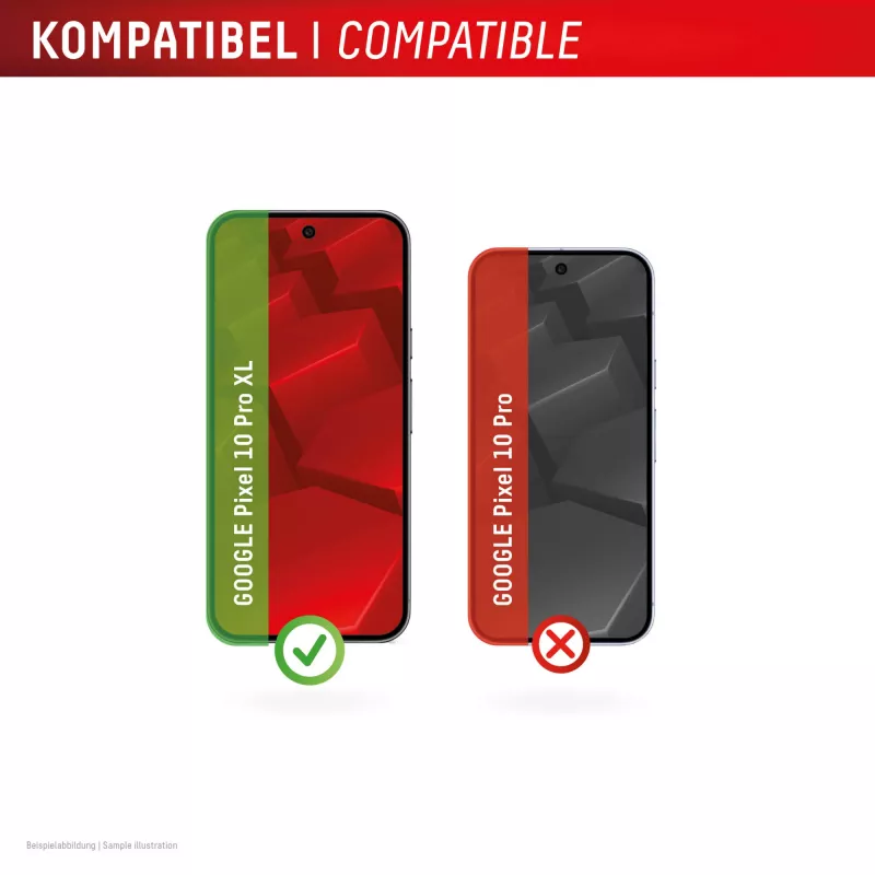 Película de proteção de ecrã Displex + capa para Google Pixel 10 Pro XL, moldura de montagem Eco, resistente a riscos