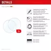 Película de proteção de ecrã e.v.i. Displex vidro 9H para Galaxy Watch 8 40 mm, pack de 2, ultrafina, sem moldura, anti-dedadas