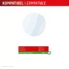 Película de proteção de ecrã e.v.i. Displex vidro 9H para Galaxy Watch 8 40 mm, pack de 2, ultrafina, sem moldura, anti-dedadas