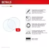 Vidro de proteção de ecrã para Galaxy Watch 8 (44 mm) da e.v.i. — Displex 9H, pack de 2, ultrafino, sem moldura, anti-dedadas