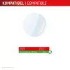 Película de proteção de ecrã e.v.i. Displex vidro 9H para Galaxy Watch 8 (46 mm) – pack de 2, ultrafina, sem moldura, anti-dedadas