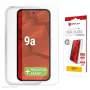 Vidro de proteção de ecrã Displex + capa para Google Pixel 9a — vidro temperado, moldura de montagem Eco, transparente, resistente a riscos