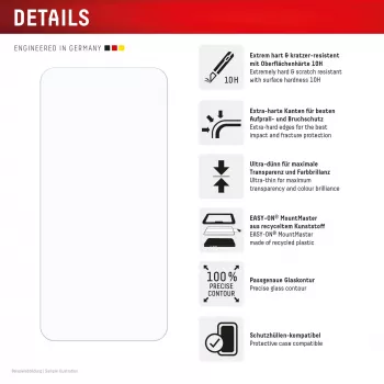 Película de proteção de ecrã Displex + capa para Samsung A37, resistente a riscos