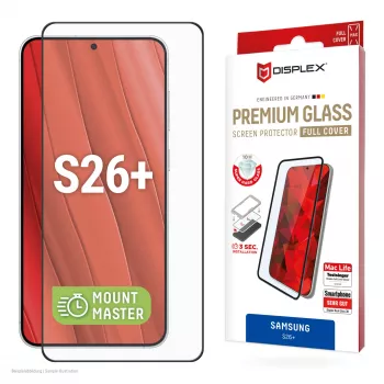 Protetor de ecrã Displex Premium (cobertura total, 10H) para Samsung S26+, cobertura total