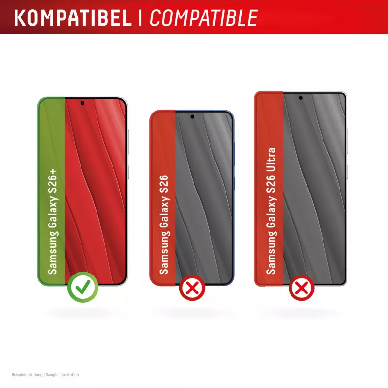 Protetor de ecrã Displex Premium (cobertura total, 10H) para Samsung S26+, cobertura total
