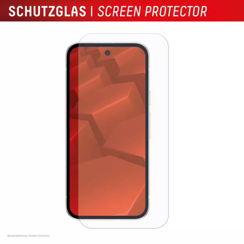 Protetor de ecrã em vidro temperado Displex 10H da e.v.i. para Google Pixel 10a, transparente, resistente a riscos e choques
