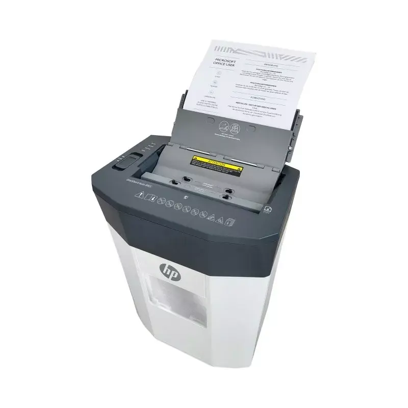 Destruidor de documentos HP OneShred Auto 80CC corte cruzado 68 dB 22 cm branco