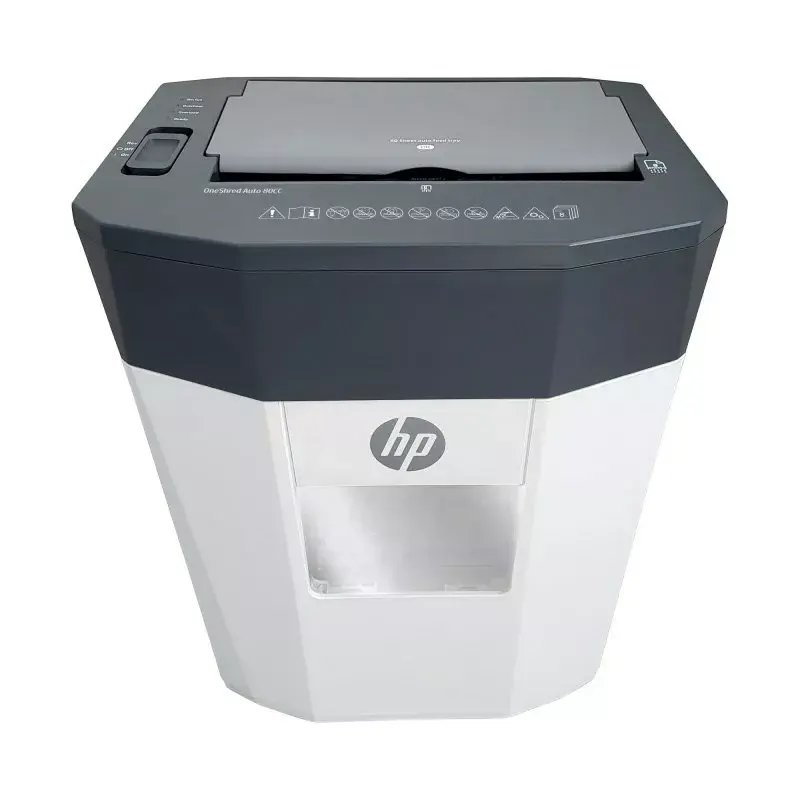 Destruidor de documentos HP OneShred Auto 80CC corte cruzado 68 dB 22 cm branco