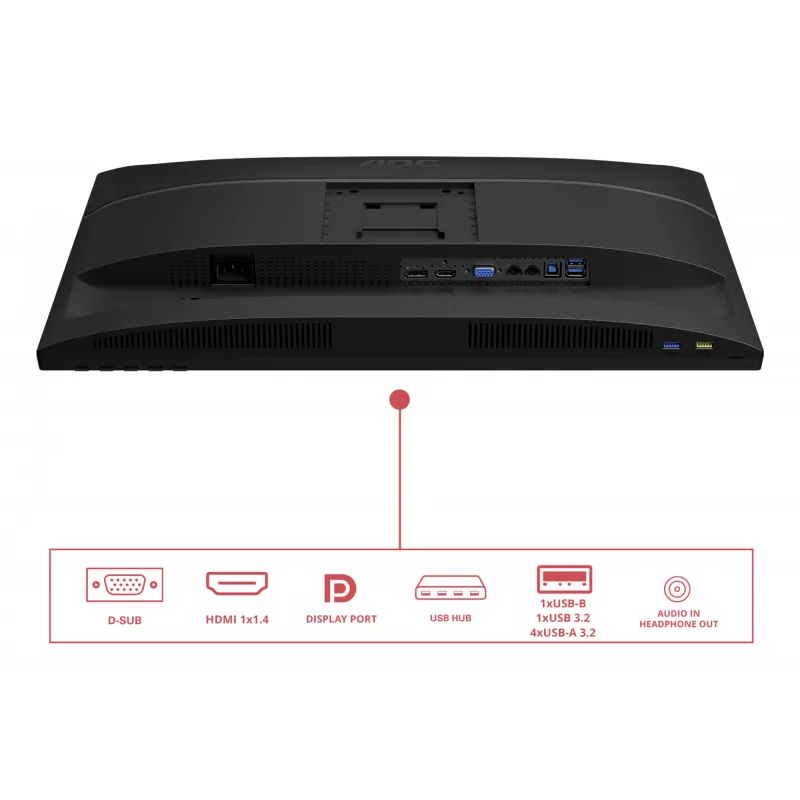 Monitor de computador AOC E4 X24E4U 61 cm (24 polegadas) 1920 x 1200 píxeis Full HD LED preto